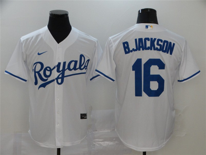 2020 Kansas City Royals #16 Bo Jackson White Stitched MLB Cool Base Nike Jersey
