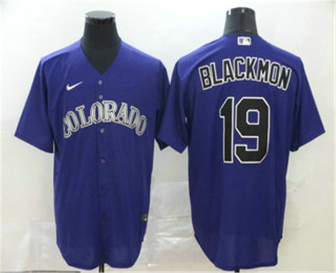 2020 Colorado Rockies #19 Charlie Blackmon Purple Stitched MLB Cool Base Nike Jersey - Click Image to Close