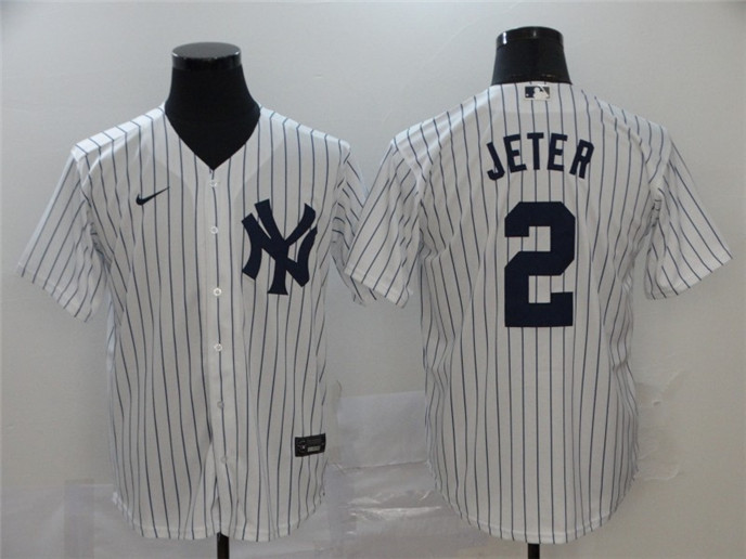 2020 New York Yankees #2 Derek Jeter White Home Stitched MLB Cool Base Nike Jersey