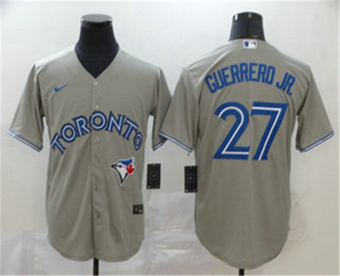 2020 Toronto Blue Jays #27 Vladimir Guerrero Jr. Gray Stitched MLB Cool Base Nike Jersey