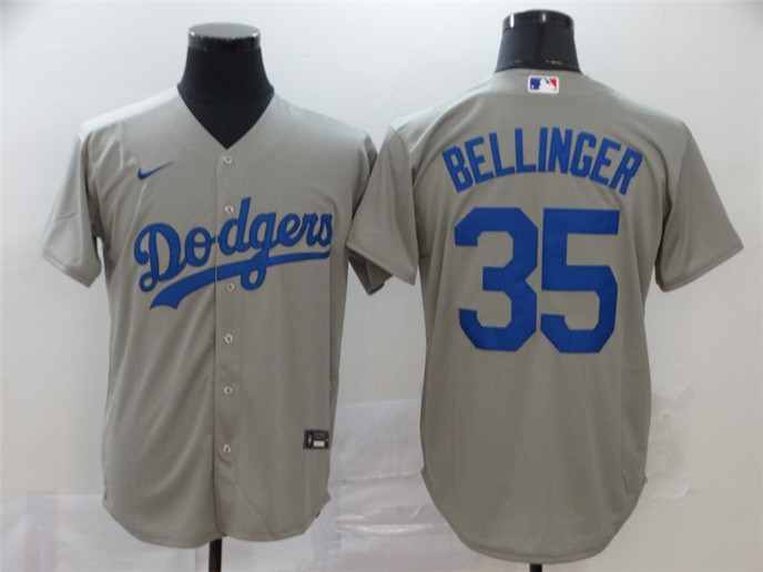 2020 Los Angeles Dodgers #35 Cody Bellinger Gray Stitched MLB Cool Base Nike Jersey