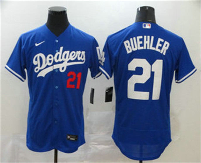 2020 Los Angeles Dodgers #21 Walker Buehler Blue Stitched MLB Flex Base Nike Jersey