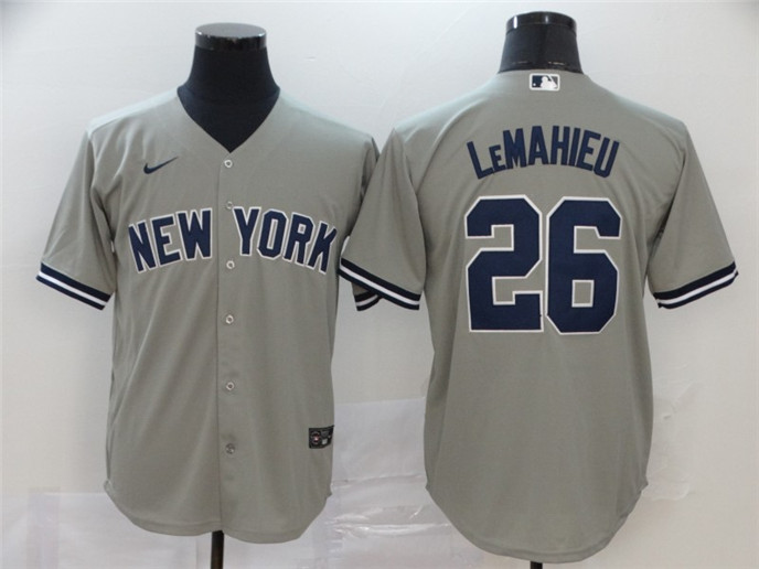 2020 New York Yankees #26 DJ LeMahieu Gray Stitched MLB Cool Base Nike Jersey