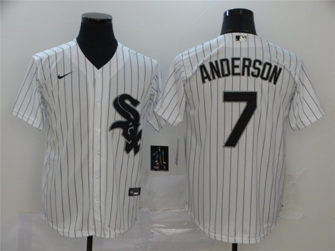 2020 Chicago White Sox #7 Tim Anderson White Stitched MLB Cool Base Nike Jersey