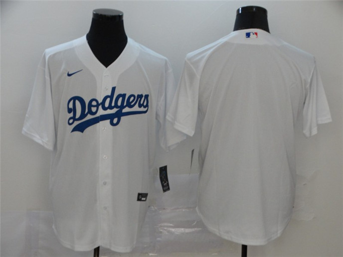 2020 Los Angeles Dodgers Blank White Stitched MLB Cool Base Nike Jersey