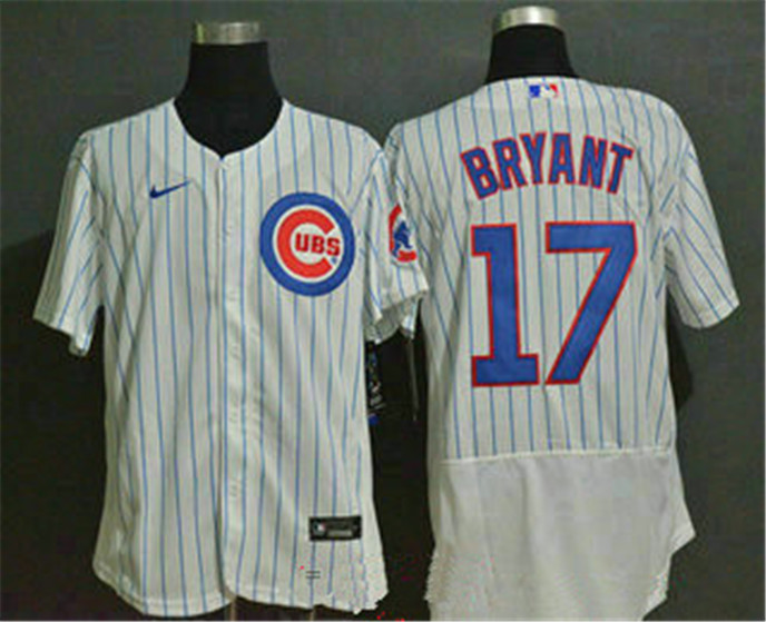 2020 Chicago Cubs #17 Kris Bryant White Home Stitched MLB Flex Base Nike Jersey - Click Image to Close