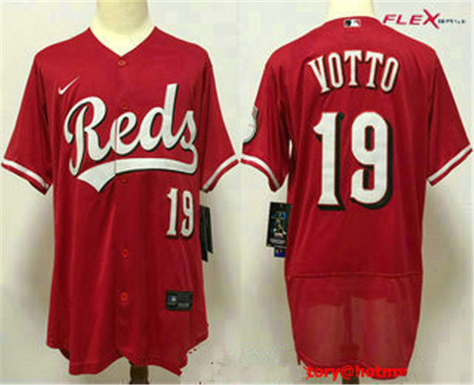 2020 Cincinnati Reds #19 Joey Votto Red Stitched MLB Flex Base Nike Jersey