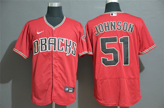 2020 Arizona Diamondbacks #51 Randy Johnson Red Stitched Nike MLB Flex Base Jersey