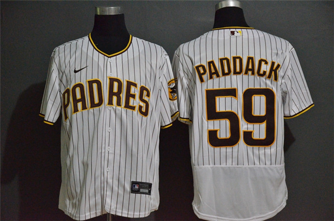 2020 San Diego Padres #59 Chris Paddack White Pinstripe Stitched MLB Flex Base Nike Jersey