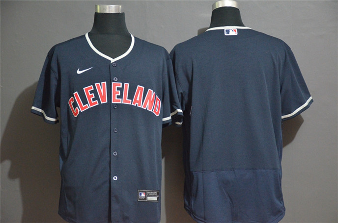 2020 Cleveland Indians Blank Navy Blue Stitched MLB Flex Base Nike Jersey