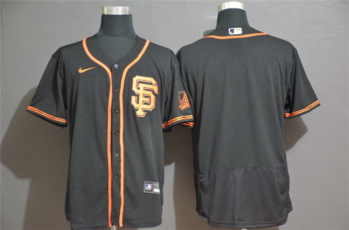 2020 San Francisco Giants Blank Black Stitched Nike MLB Flex Base Jersey - Click Image to Close