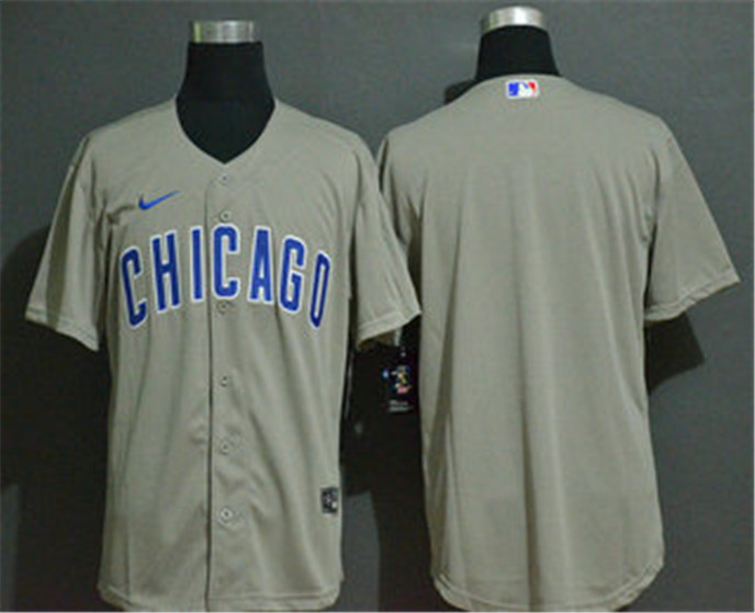 2020 Chicago Cubs Blank Gray Stitched MLB Cool Base Nike Jersey