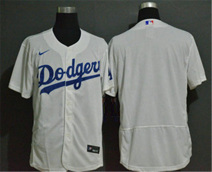 2020 Los Angeles Dodgers Blank White Stitched MLB Flex Base Nike Jersey