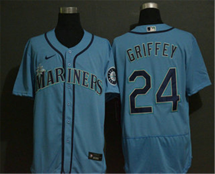 2020 Seattle Mariners #24 Ken Griffey Jr. Blue Stitched MLB Flex Base Nike Jersey