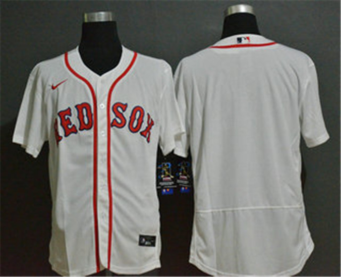 2020 Boston Red Sox Blank White Stitched MLB Flex Base Nike Jersey