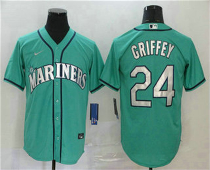 2020 Seattle Mariners #24 Ken Griffey Jr. Teal Green Stitched MLB Cool Base Nike Jersey - Click Image to Close