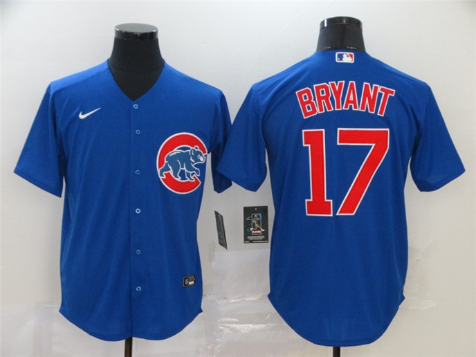 2020 Chicago Cubs #17 Kris Bryant Blue Stitched MLB Cool Base Nike Jersey