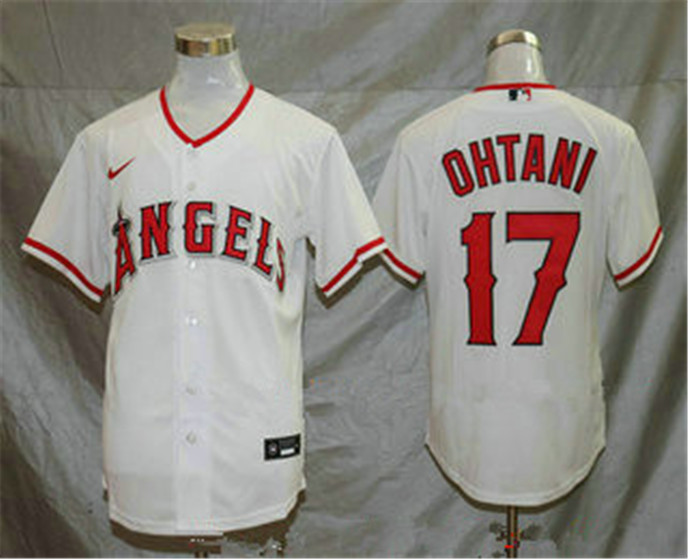 2020 Los Angeles Angels #17 Shohei Ohtani White Stitched MLB Cool Base Nike Jersey