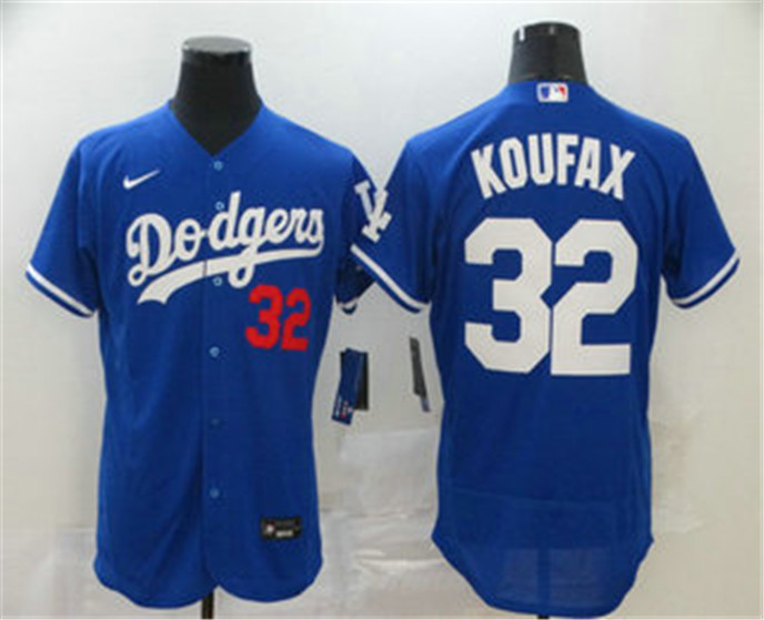 2020 Los Angeles Dodgers #32 Sandy Koufax Blue Stitched MLB Flex Base Nike Jersey
