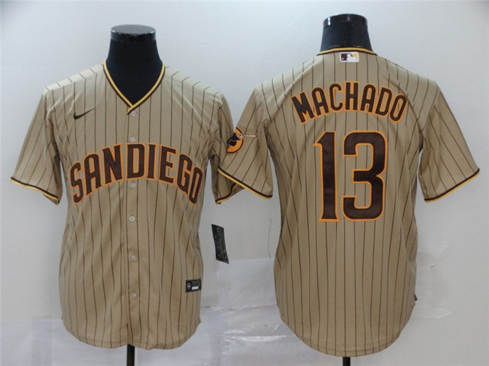 2020 San Diego Padres #13 Manny Machado Gray Stitched MLB Cool Base Nike Jersey