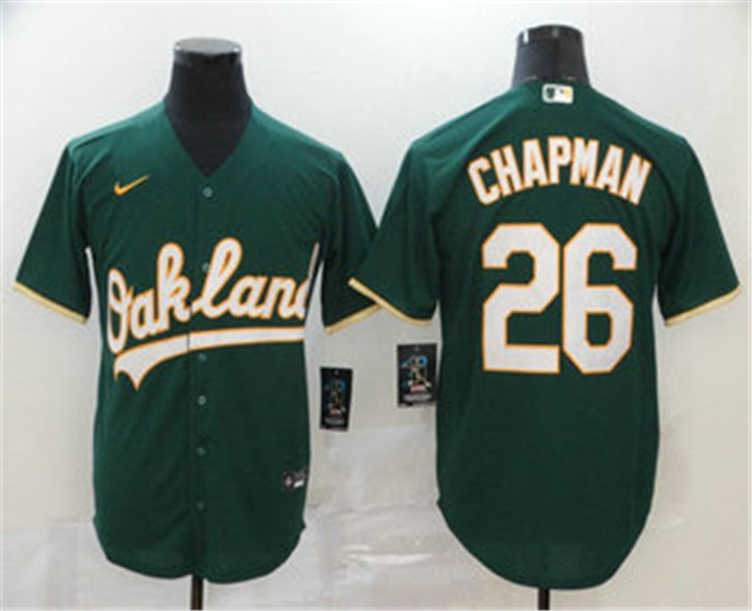 2020 Oakland Athletics #26 Matt Chapman Green Stitched MLB Cool Base Nike Jersey