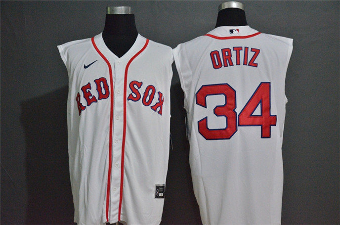 2020 Boston Red Sox #34 David Ortiz White Cool and Refreshing Sleeveless Fan Stitched MLB Nike Jerse