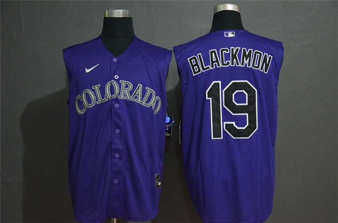 2020 Colorado Rockies #19 Charlie Blackmon Purple Cool and Refreshing Sleeveless Fan Stitched MLB Ni