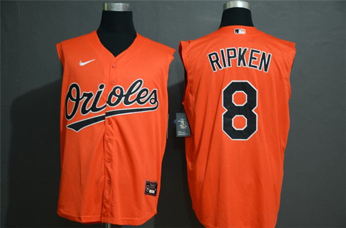 2020 Baltimore Orioles #8 Cal Ripken Jr. Orange Cool and Refreshing Sleeveless Fan Stitched MLB Nike