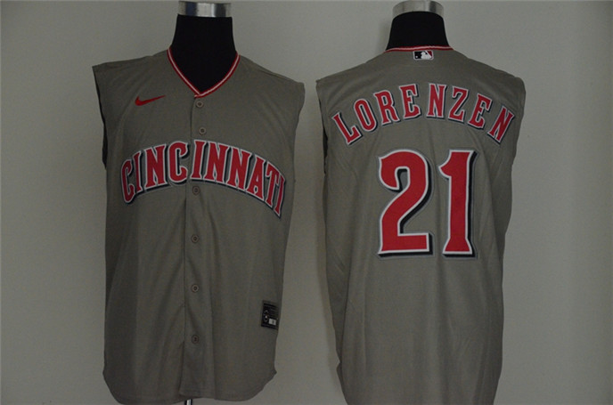 2020 Cincinnati Reds #21 Michael Lorenzen Gray Cool and Refreshing Sleeveless Fan Stitched MLB Nike