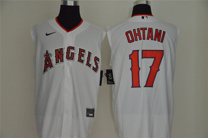 2020 Los Angeles Angels #17 Shohei Ohtani White Cool and Refreshing Sleeveless Fan Stitched MLB Nike