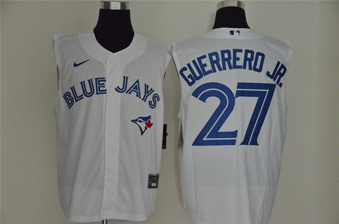 2020 Toronto Blue Jays #27 Vladimir Guerrero Jr. White Cool and Refreshing Sleeveless Fan Stitched M