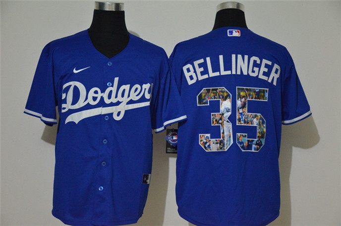 2020 Los Angeles Dodgers #35 Cody Bellinger Blue Unforgettable Moment Stitched Fashion MLB Cool Base