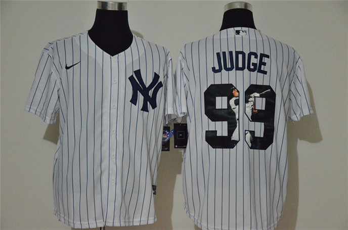 2020 New York Yankees #99 Aaron Judge White Unforgettable Moment Stitched Fashion MLB Cool Base Nike