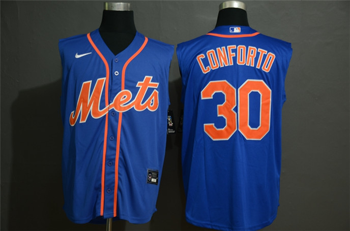 2020 New York Mets #30 Michael Conforto Blue Cool and Refreshing Sleeveless Fan Stitched MLB Nike Je
