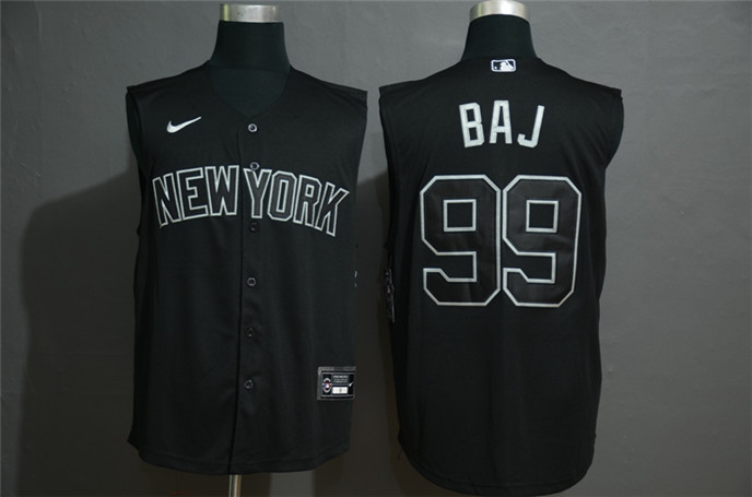 2020 New York Yankees #99 Aaron Judge Black Cool and Refreshing Sleeveless Fan Stitched MLB Nike Jer