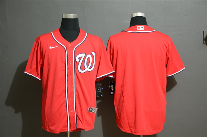 2020 Washington Nationals Blank Red Stitched MLB Cool Base Nike Jersey