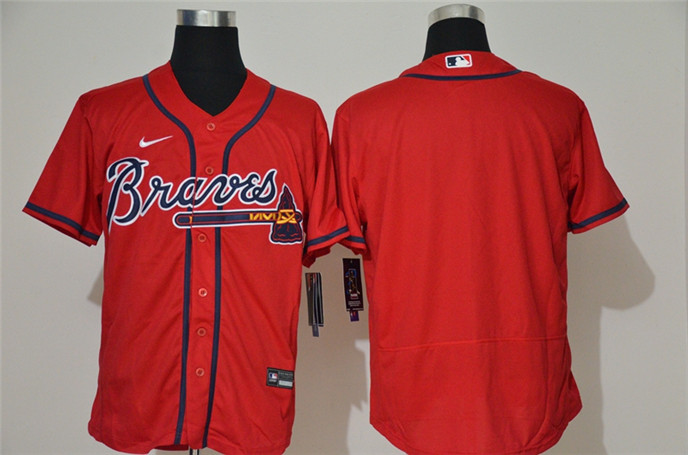 2020 Atlanta Braves Blank Red Stitched MLB Flex Base Nike Jersey