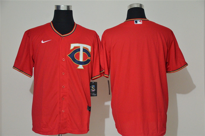 2020 Minnesota Twins Blank Red Stitched MLB Cool Base Nike Jersey