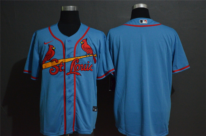 2020 St. Louis Cardinals Blank Light Blue Stitched MLB Cool Base Nike Jersey