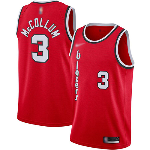 2020 Blazers #3 C.J. McCollum Red Basketball Swingman Hardwood Classics Jersey