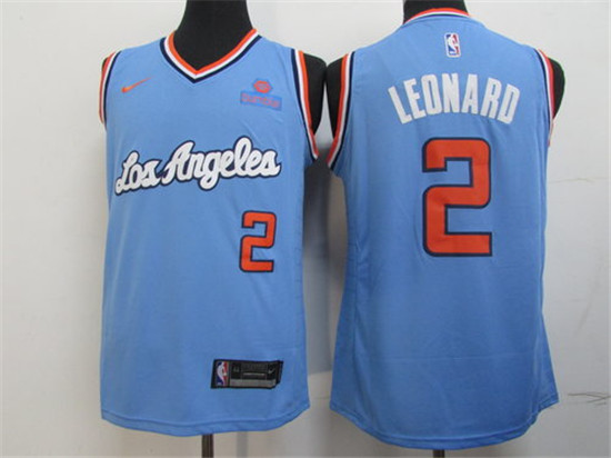 2020 Clippers 2 Kawhi Leonard Light Blue Nike Swingman Jersey