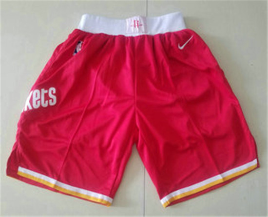 2020 Men's Houston Rockets New Red 2019 Nike Hardwood Classics Stitched NBA Shorts - Click Image to Close