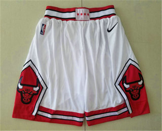 2020 Men's Chicago Bulls White 2019 Nike Swingman Stitched NBA Shorts