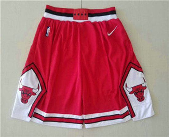 2020 Men's Chicago Bulls Red 2019 Nike Swingman Stitched NBA Shorts