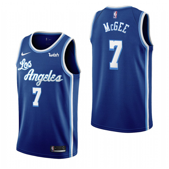 2020 Los Angeles Lakers #7 Javale Mcgee Blue 2019-20 Classic Edition Stitched NBA Jersey