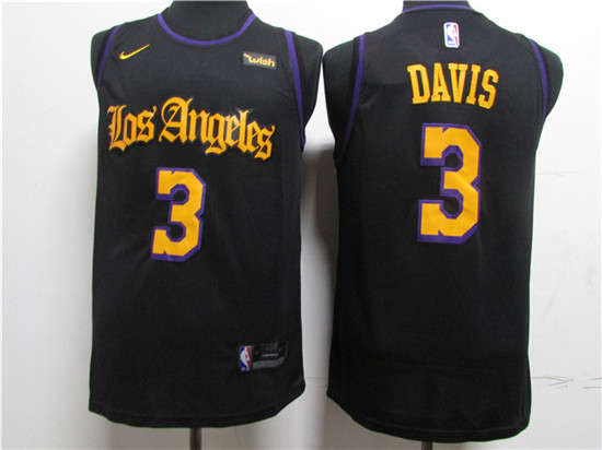 2020 Los Angeles Lakers #3 Anthony Davis Black Latin Nights NBA Swingman Jersey
