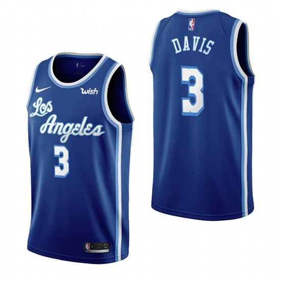2020 Los Angeles Lakers #3 Anthony Davis Blue 2019-20 Classic Edition Stitched NBA Jersey
