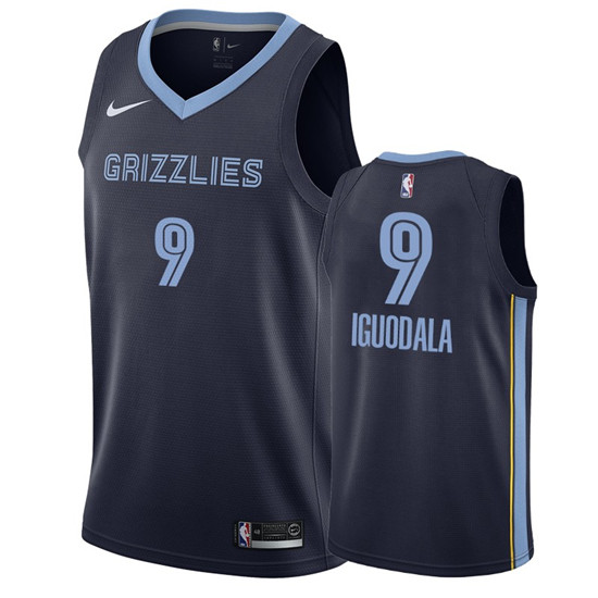 2020 Nike Grizzlies #9 Andre Iguodala Navy Blue Icon Edition Men's NBA Jersey