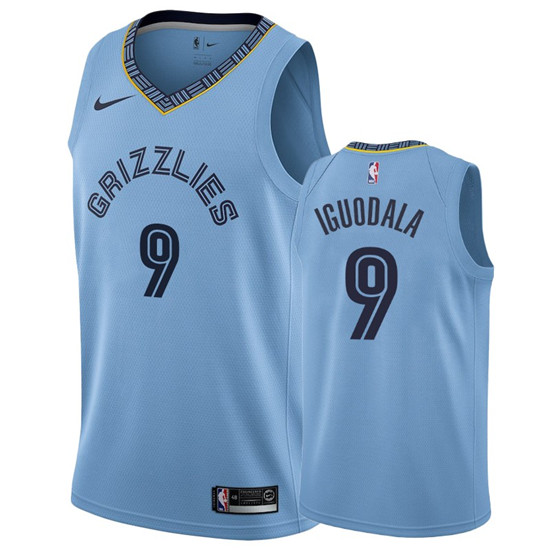 2020 Nike Grizzlies #9 Andre Iguodala Blue Statement Edition Men's NBA Jersey