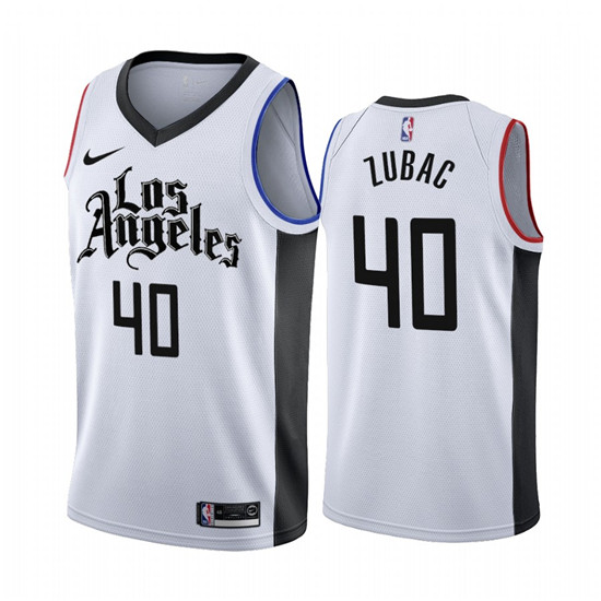2020 Nike Clippers #40 Ivica Zubac 2019-20 White Los Angeles City Edition NBA Jersey